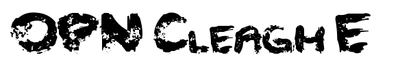OPN Cleagh E font preview